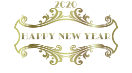 2020 Happy New Year Gold Gradient