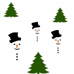 3 Snowmen 3 Trees