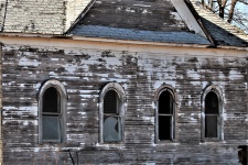 Arched Windows Of Abandoned Church