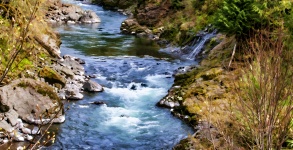 Artistic Flowing River