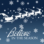 Believe Christmas Saying Card