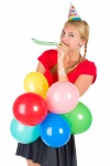 Birthday Girl With Balloons