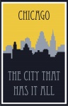 Chicago Skyline Travel Poster