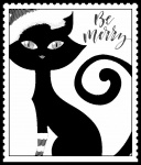 Christmas Cat Stamp