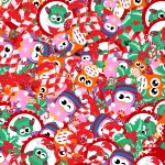 Christmas Owls And Candy Canes