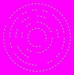 Colorful Circular,radial Dash Lines