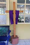 Cross With Purple Cloth