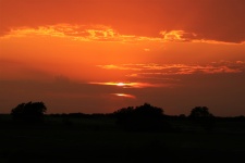 Fiery Orange Country Sunset