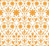 Floral Orange Vintage Background