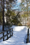 Footbridge In Winter