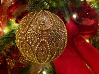 Gold Beaded Ornament