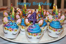 Happy Birthday Unicorn Cupcakes