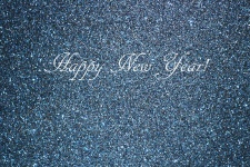 Happy New Year On Blue Glitter