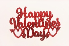 Happy Valentine's Day Red Glitter