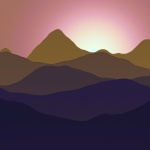 Sunset Or Sunrise Illustration