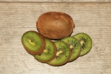 Kiwi Fruit And Slices Top View