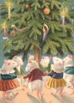 Mice Dance Around Christmas Tree