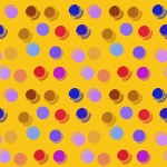 Modern Art Dots On Yellow Paper