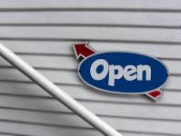 Open Sign And Arrow
