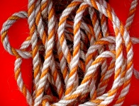 Orange And White Colored Rope