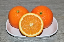 Oranges In White Dish