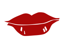 Red Mouth Of Woman