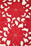 Red Poinsettia Design On White 3