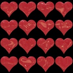 Red Reflective Hearts