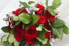 Red Rose Chandelier Close-up