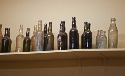 Reflection Of Light On Old Bottles