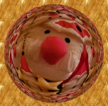 Santa Face In Glass Sphere