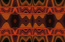 Sectioned Wave Pattern In Orange