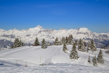 Ski Slopes In The Mountains