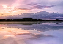 Sunset Sky Clouds Lake
