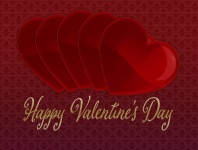 Valentine Card Damask Background