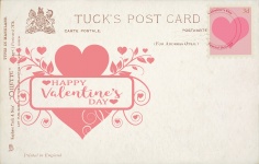Valentine Vintage Heart Postcard