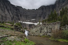 Waterfall In Glacier Park