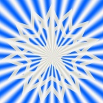 White Star In Blue Rays