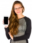 Woman Showing Cell Phone