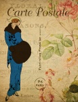 Woman Vintage French Postcard