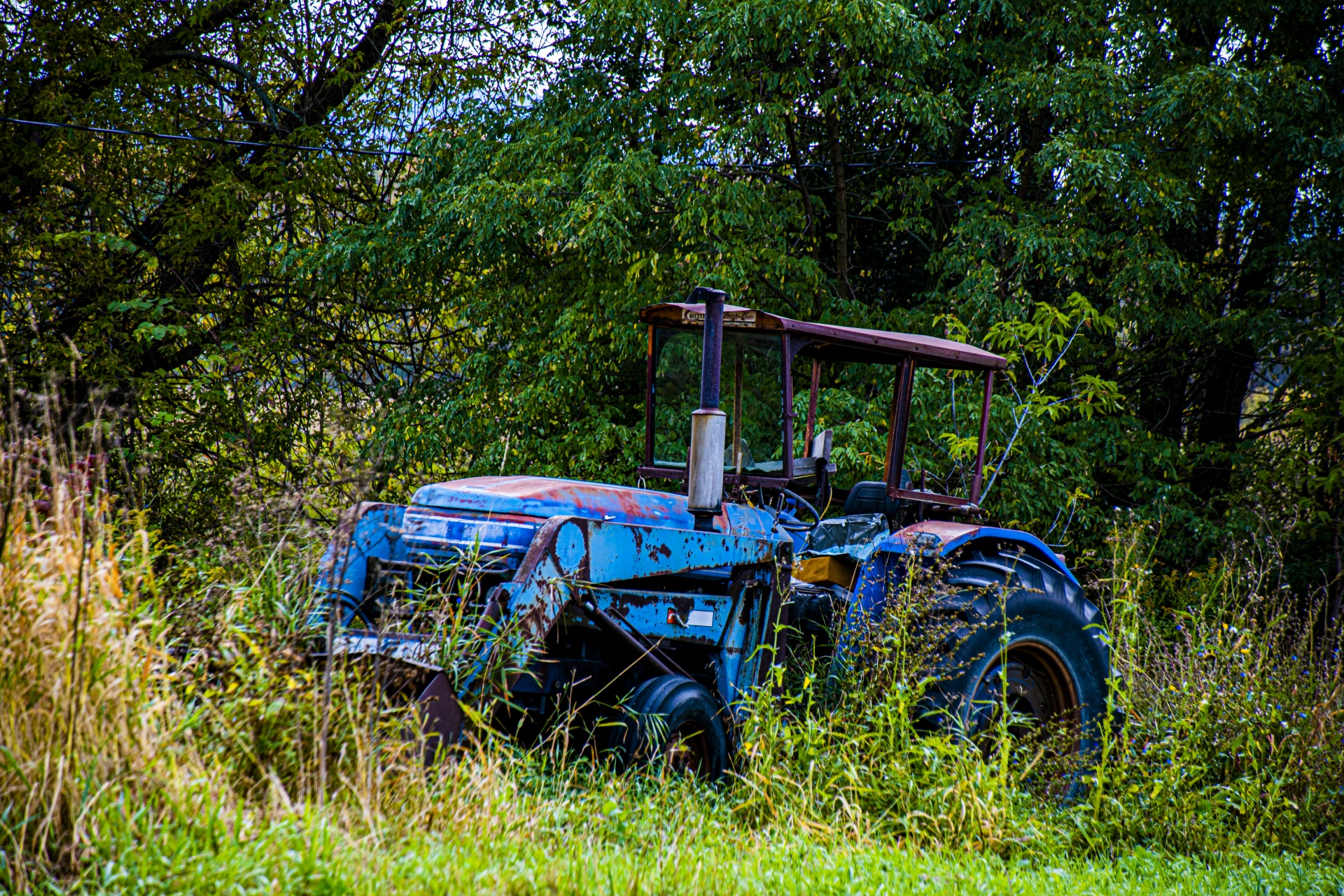 Antique Blue Tractor
