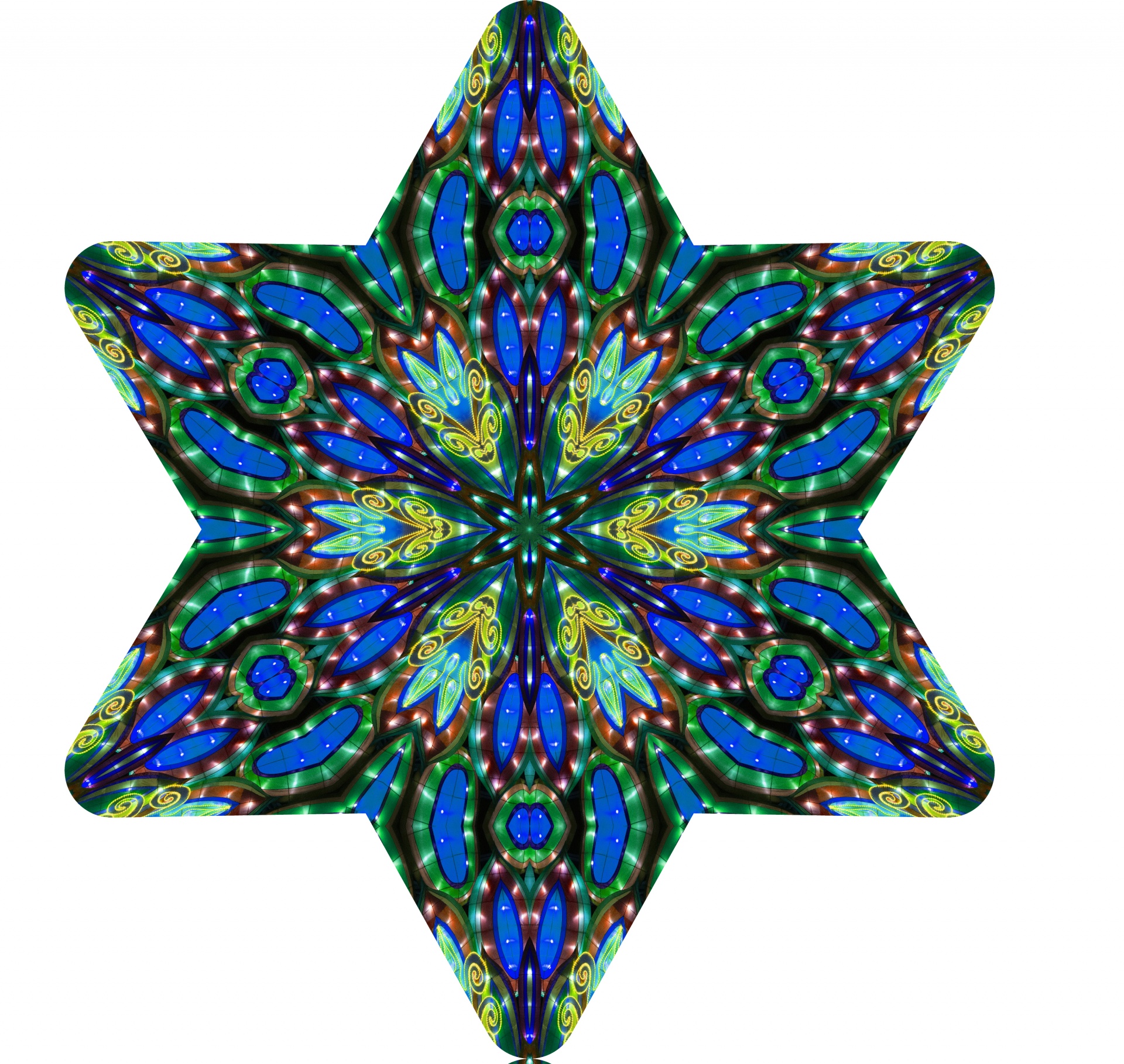 Blue Mandala Star