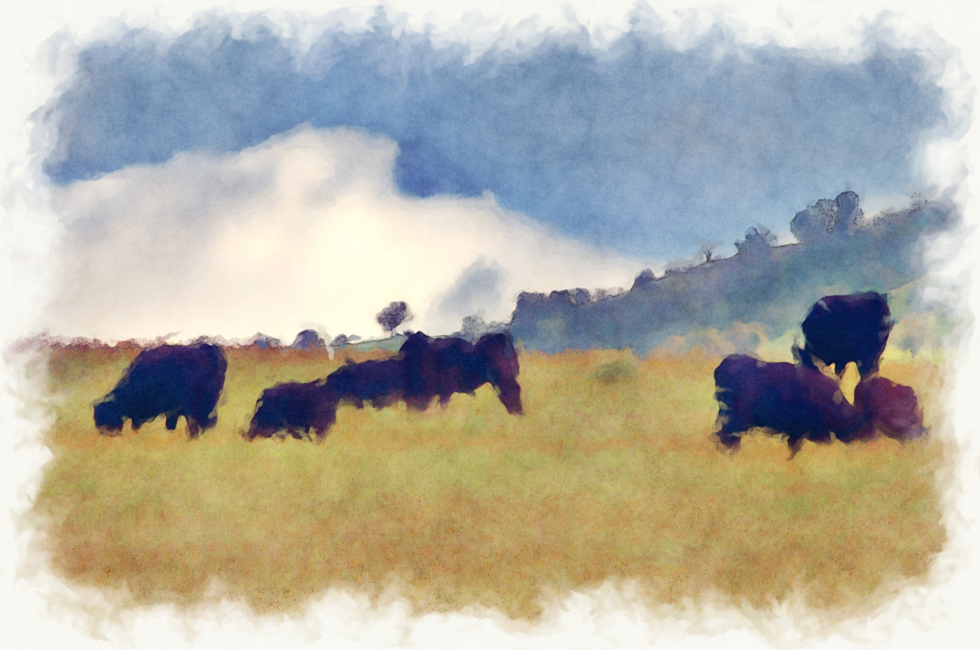 Cows In The Meadow