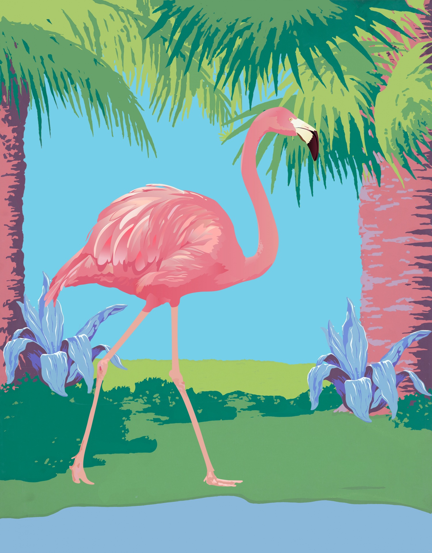 Flamingo Tropical Paradise