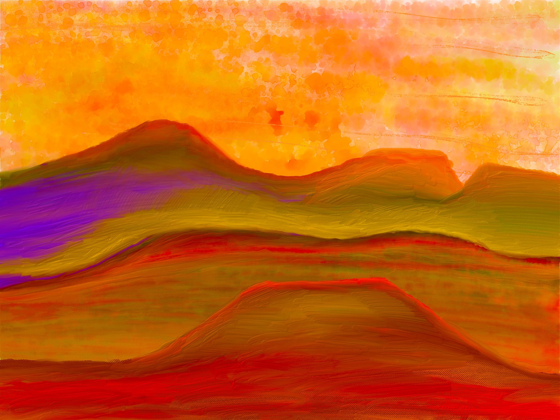 Digital Art of a great hill that I imaged.