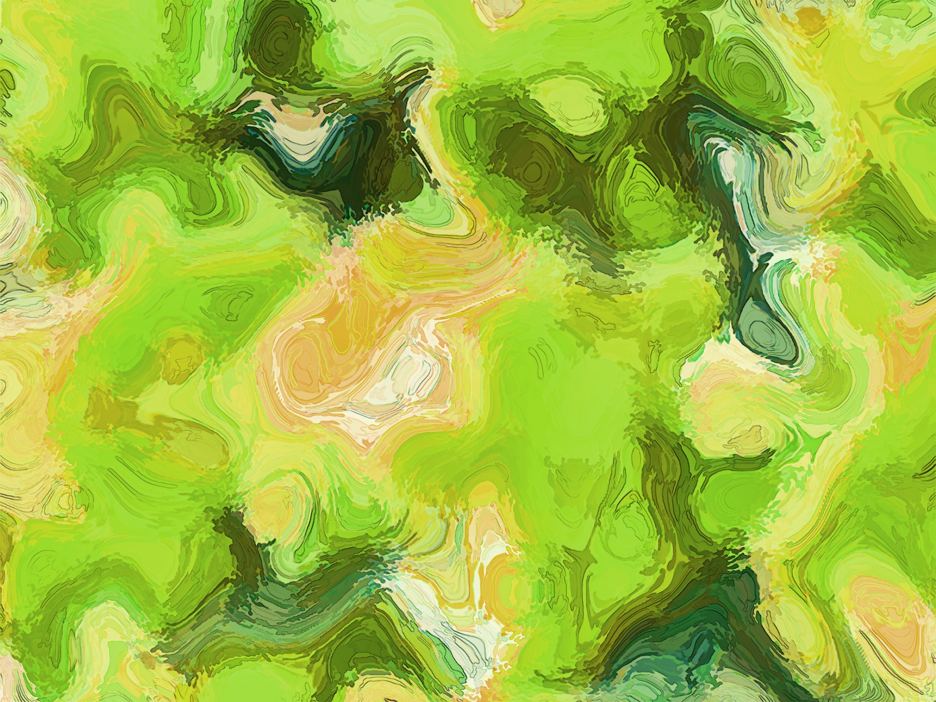 Green Abstract Van Gogh Background