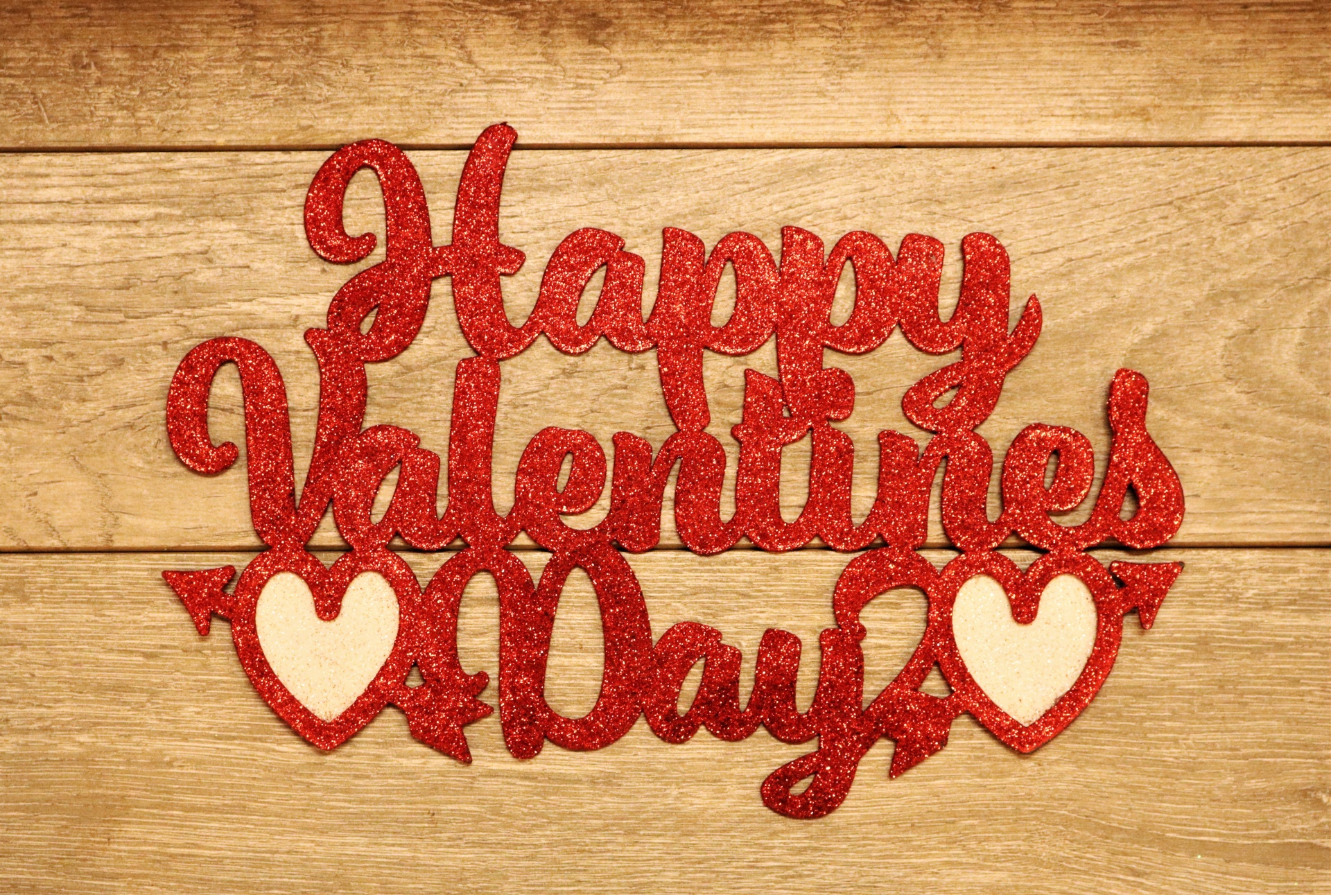Happy Valentine's Day Red Glitter 2