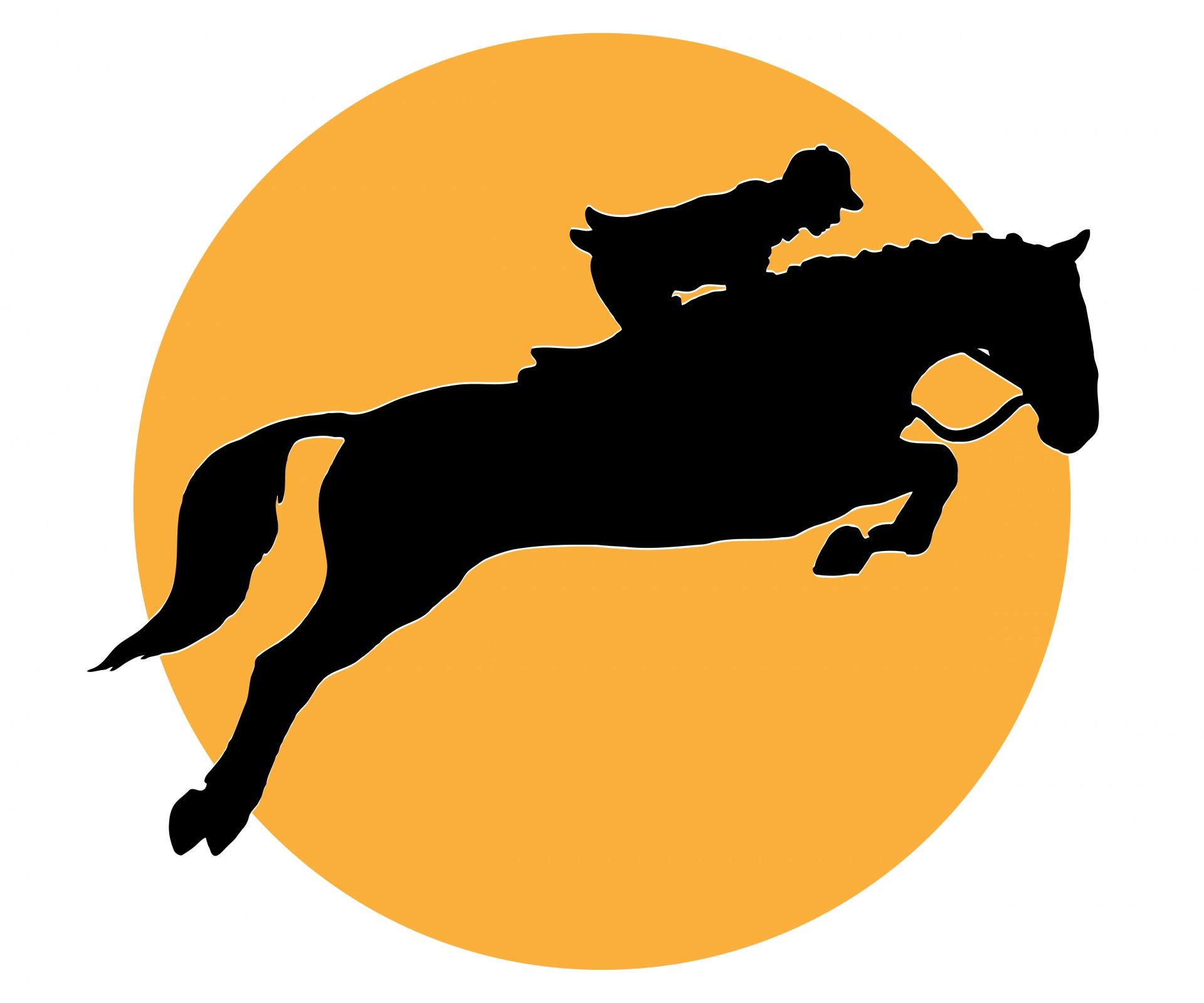 Horse Rider Jumping Logo