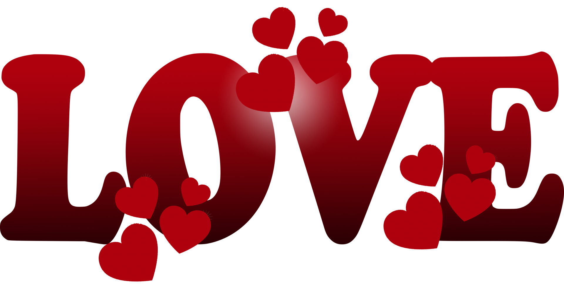 Love banner for greeting card or web