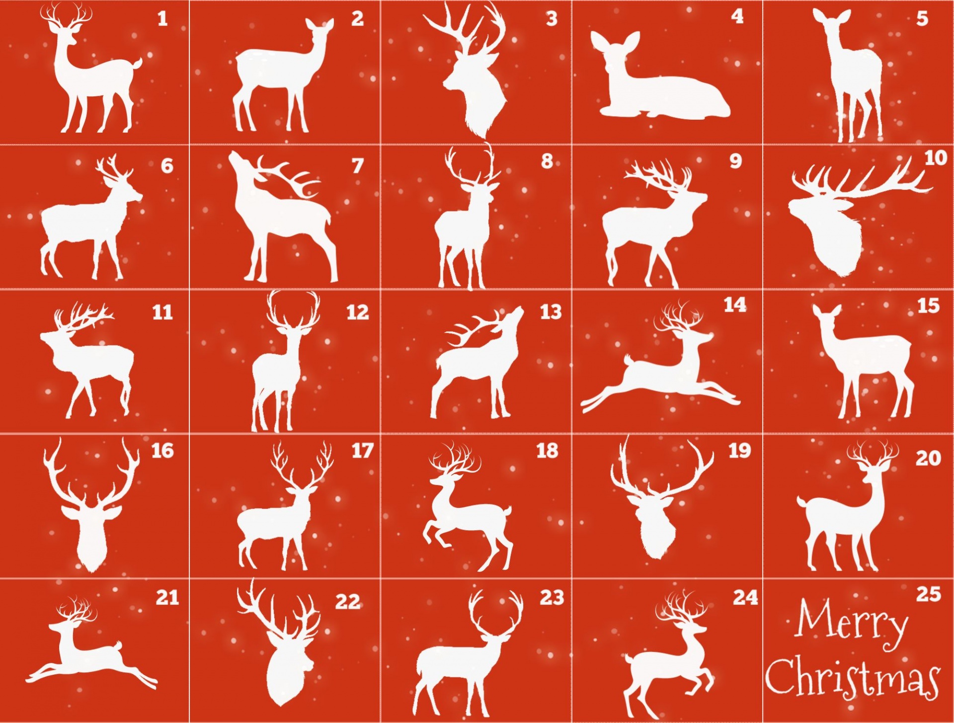 Reindeer Christmas Calendar